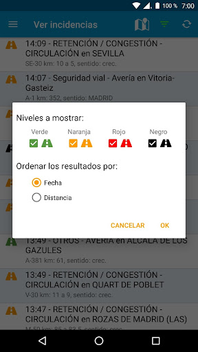 MAT (Mis Alertas de Tráfico) Screen 3