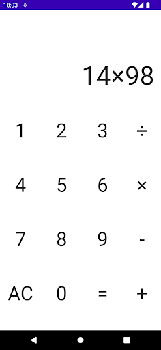 SimpleCalculator Screen 2
