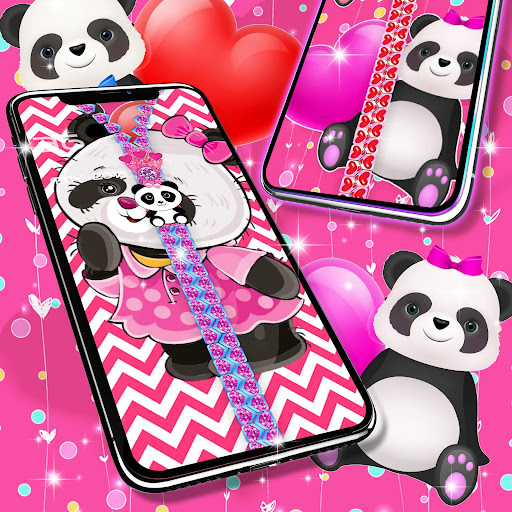 Android application Cute panda zipper screenshort