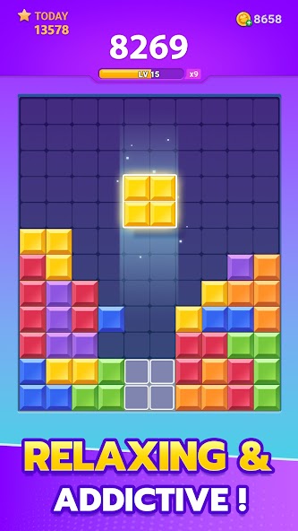 Block Crush - Cube Puzzle Game 1.1.8 APK + Mod (Unlimited money) إلى عن على ذكري المظهر