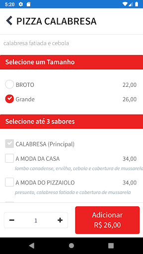 Conquista Pizzaria Screen 2