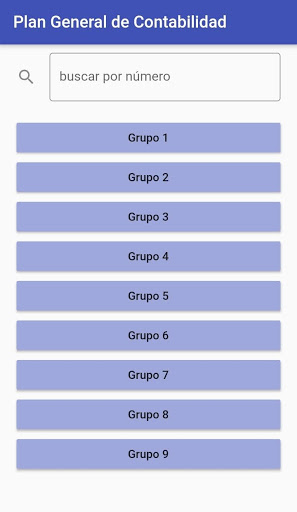 Android application Plan General de Contabilidad screenshort