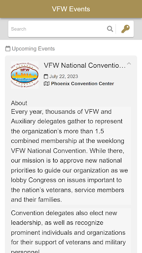VFW Events Screen 2