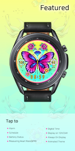 Android application Butterfly Rose Tattoo Card_Wat screenshort