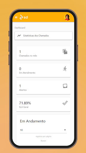 Android application Service Desk screenshort