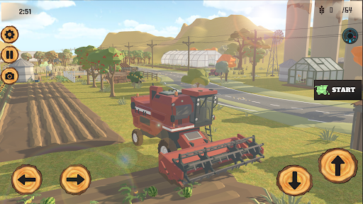Android application Farm Simulator Harvester screenshort