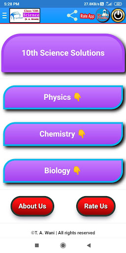 10th Science Solutions Screen 2