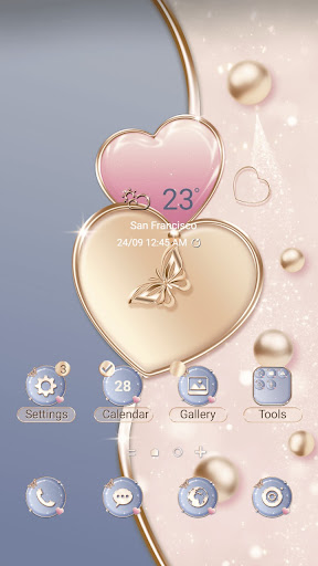Android application Pink Blue Heart - Wallpaper screenshort