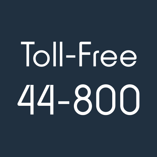 Toll-Free 44-800 phone number logo