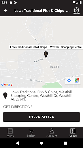Android application Lows Traditional Fish and Chip screenshort