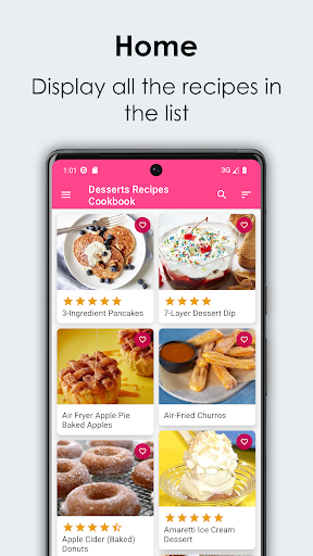 Android application Desserts Recipes Cookbook screenshort