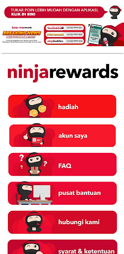 Android application Ninja Point Rewards screenshort
