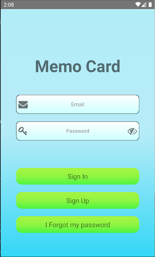 Android application Memo Card screenshort