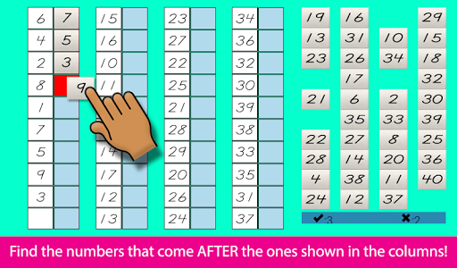 Number Sequencing - Before, Af Screen 3
