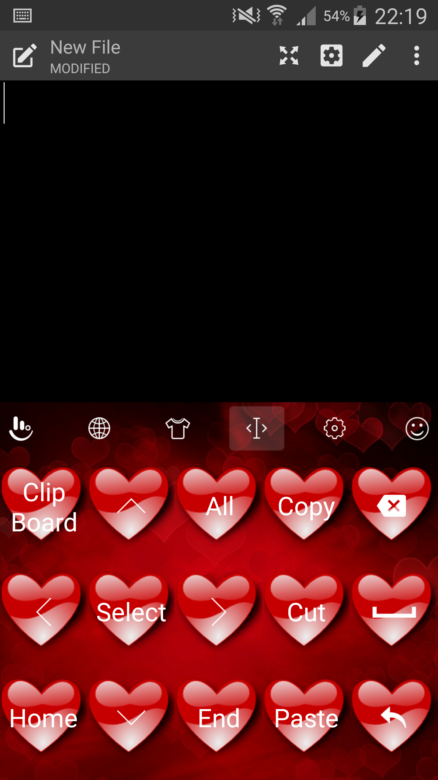 Android application Keyboard Theme V Love Hearts screenshort