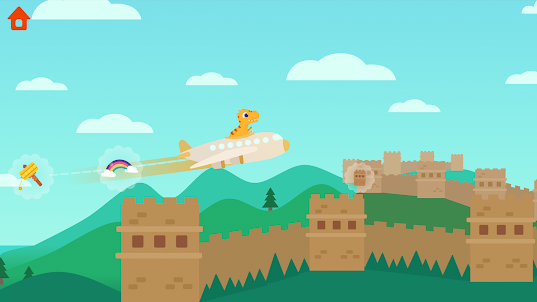 공룡 비행기 - 아동용 비행기 조종 게임