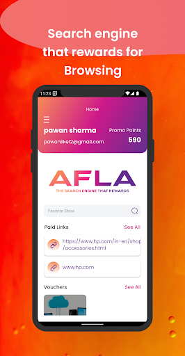 Android application AFLA Secured Browser screenshort