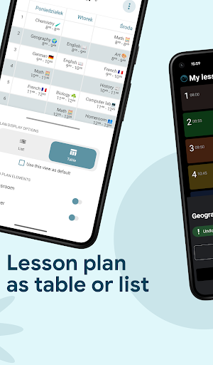 Lessons - school planner Screen 2