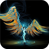 Silhouette of Angels. HD LWP icon