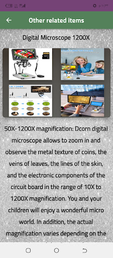 Android application usb microscope camera guide screenshort