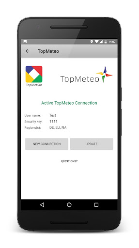 Android application TopMetSat screenshort