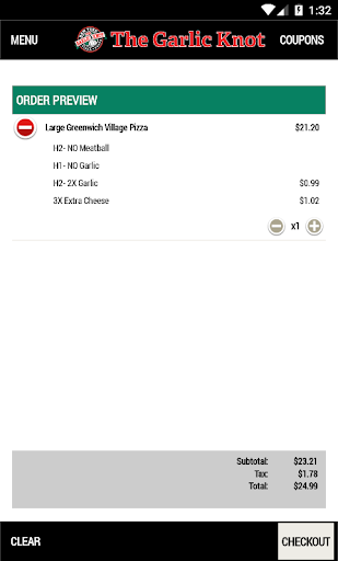 Screenshot of Garlic Knot Pizza – University