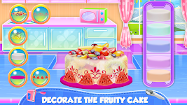 screenshot of Fruity Ice Cream Cake Cooking