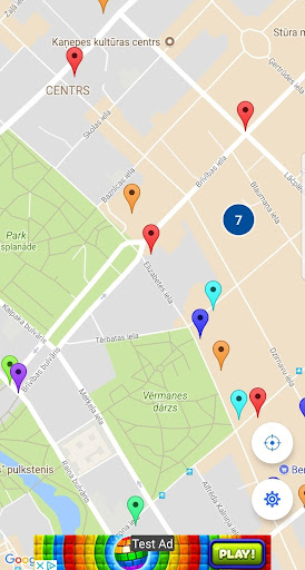 Android application ATM Locator Latvia screenshort