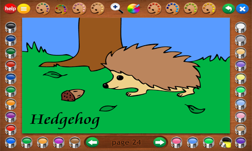 Android application Coloring Book 18: Forest Babie screenshort