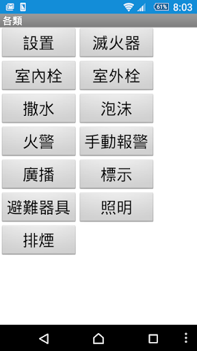 Android application 安檢實務法規 screenshort