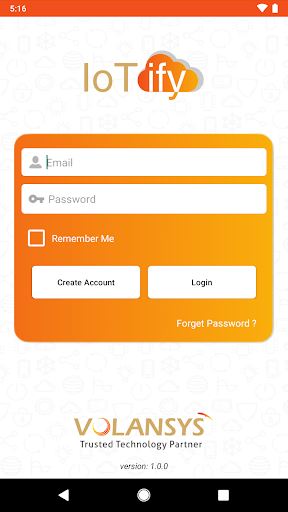 Android application IoTify screenshort