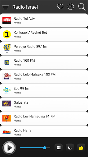 Israel Radio FM AM Music Screen 3
