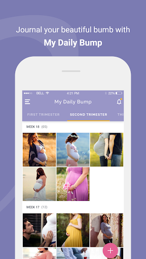 ME Preg – Pregnancy Tracker Screen 2