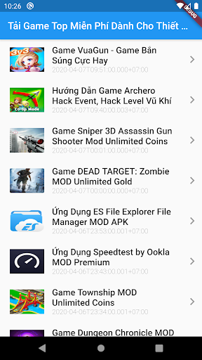 Android application Tai Game Top screenshort