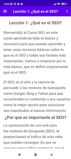 Android application Curso SEO - Aprende desde 0 screenshort