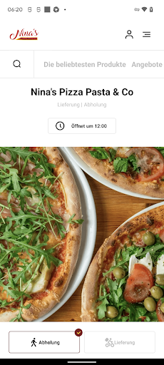 Android application Nina's Pizza Pasta & Co screenshort