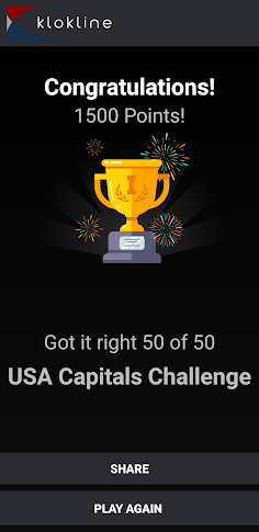 50 USA Capitals Challenge - Screenshot 4