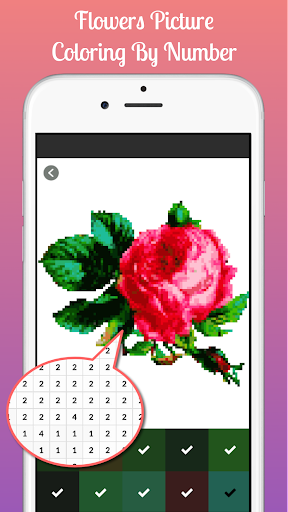 Flowers Picture Coloring Screen 2