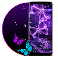 Purple Butterfly Keyboard