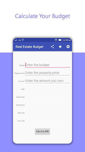 Android application Real Estate Budget screenshort