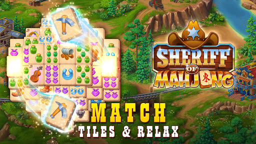 Sheriff of Mahjong: Match tiles & restore a town screenshots 15