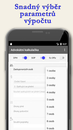 Advokátní kalkulačka: Tarif Screen 3