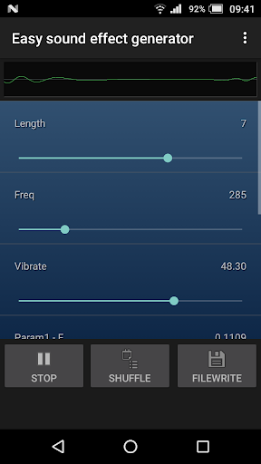 Android application Easy sound effect generator screenshort