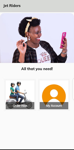 Android application JetRiders for Customers screenshort