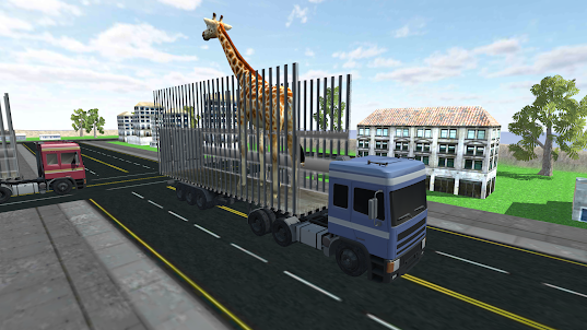 Wild Animal Transport Truck 3D