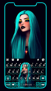 Screenshot 1 Gothic Neon Girl Fondo de tecl android