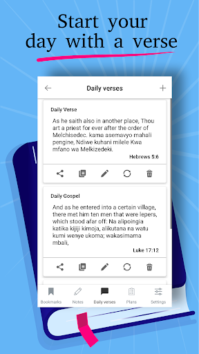 English Swahili Bible Takatifu Screen 2
