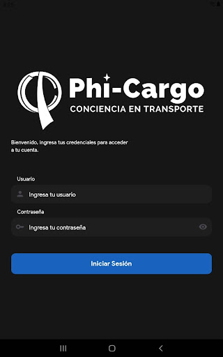 Android application Phi-Cargo Seguridad screenshort