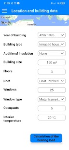 Heat Pump Calculator Screenshot
