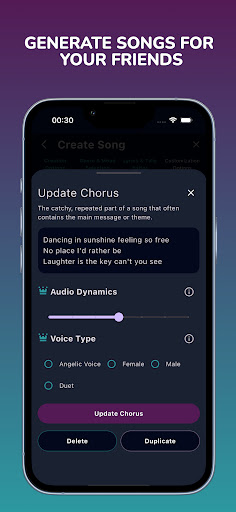 MusicTune AI - Song Generator Screenshot